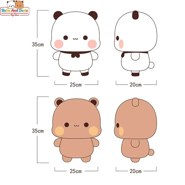 2026 New 35CM Panda Bubu and Yier Plush Toy，Official Original Cute Panda Bubu and Dudu Anime Popular Plush Doll Birthday Gift