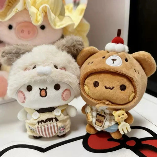 Highquality Bubu Yier Panda Plush Doll Suit Soft Anime Toy Kawaii Cartoon Fluffy Bear Bag Car Key Pendant Decoration Couple Gift