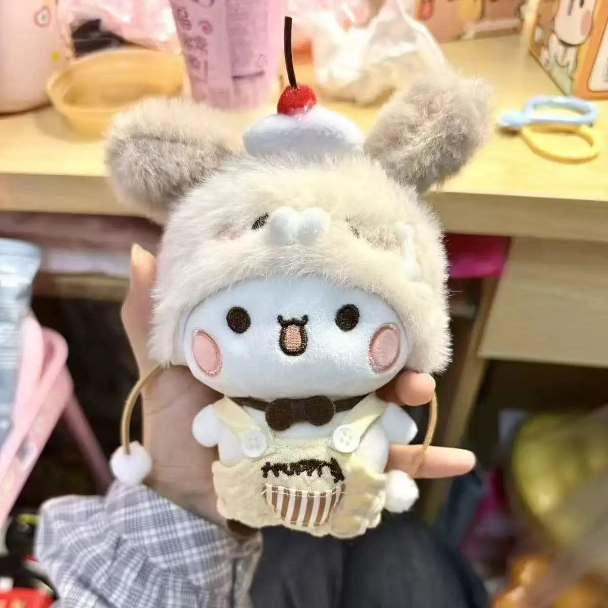 Highquality Bubu Yier Panda Plush Doll Suit Soft Anime Toy Kawaii Cartoon Fluffy Bear Bag Car Key Pendant Decoration Couple Gift