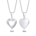 Light Heart Locket Pendants for Women Men Openable Photo Frame Glossy Stainless Steel Necklaces Family Love Collar