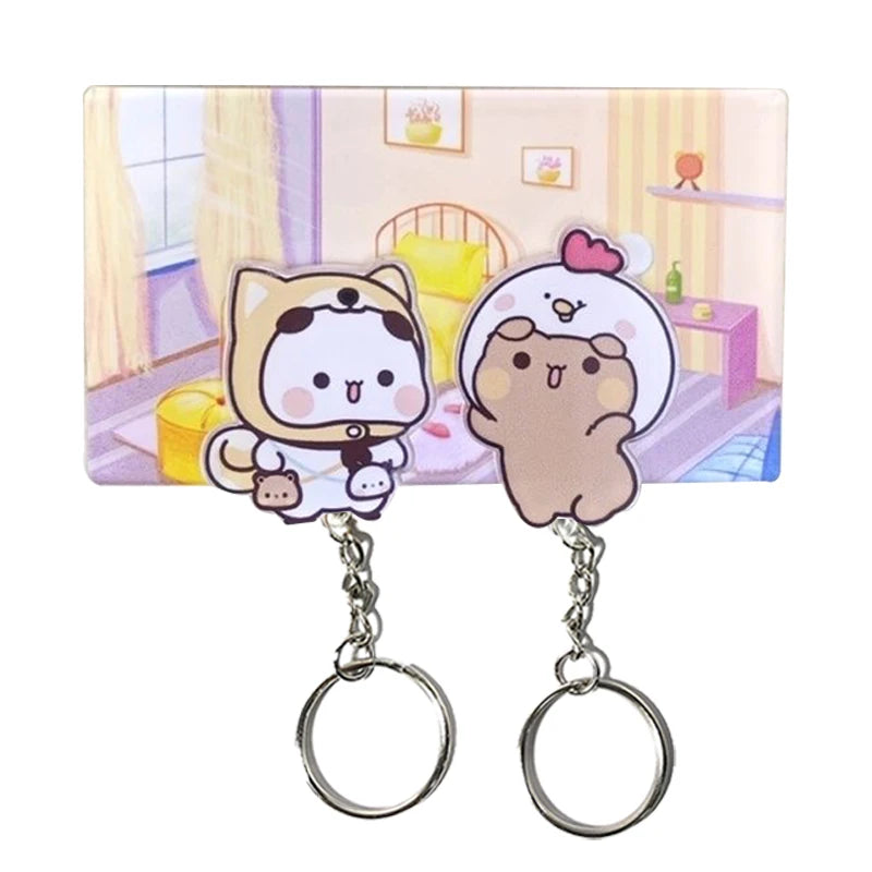 Key Holder Wall Matching Heart Couples Keychains Hanger Acrylic Keychain Home Decorative Gift for Mom Dad Boyfriend Girlfriend