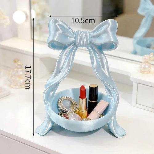 3D Printing Bow-Shaped Storage Tray INS Lolita-Style Princess Dress Makeup Brush Pen Holder Desktop Cosmetic Jewelry Storage Box