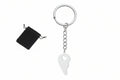 Customized Name Half Heart Keychain Stainless Steel Couple Heart Engraved Keychain Couple Key Bag Accessories Jewelry Gifts